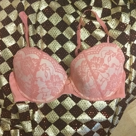 JESSICA SIMPSON Flirty Sexy Bra Pink Floral Lace - Picture 8 of 15
